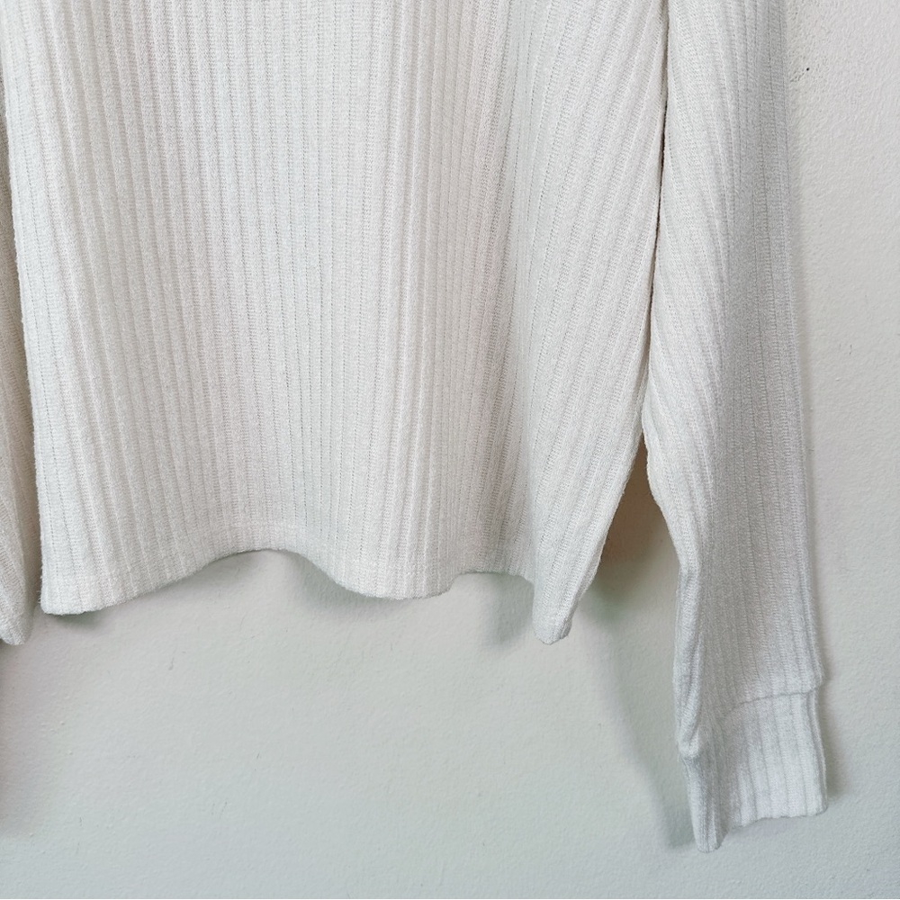 Aritzia Womens Size Medium Rudko Long Sleeve Ribbed Crop Top - Picture 6 of 15
